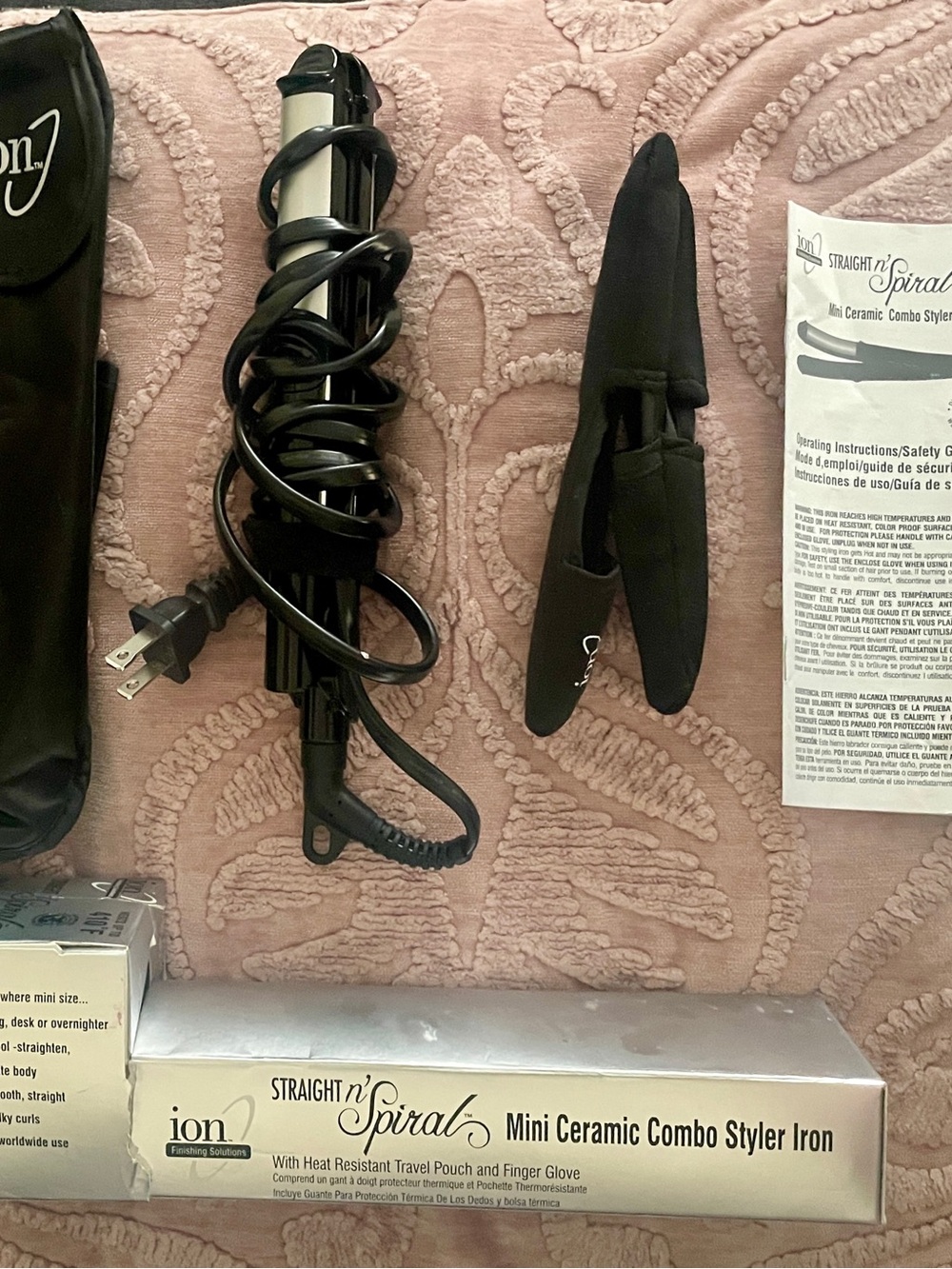 Mini combo styler Curler/Straightener Flat Iron -